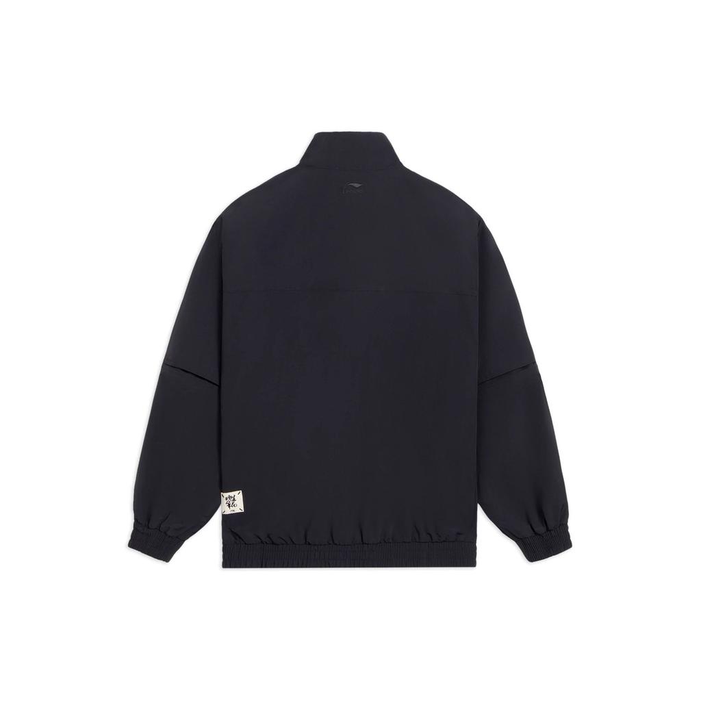 Li Ning China Culture Wonderful Series Sports Lifestyle водонепроницаемая свободная спортивная куртка мужская куртка черного цвета AJDS339-3