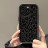 Черный чехол с леопардовым принтом для iPhone 16 Plus 15 14 13 12 11 Pro Max X XR XS Max 7 8 Plus SE 2022 Мягкий противоударный силиконовый чехол для задней панели телефона TPU