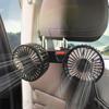 Car Seat Back Cooling Fan Dual Head Fan Rotation Auto Headrest Ventilation Fan Neck Cooler Car Interior