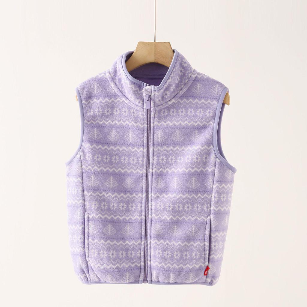 Девочкин флисовый жилет с принтом: Уютная, всесезонная верхняя одежда и вариант школьной формы