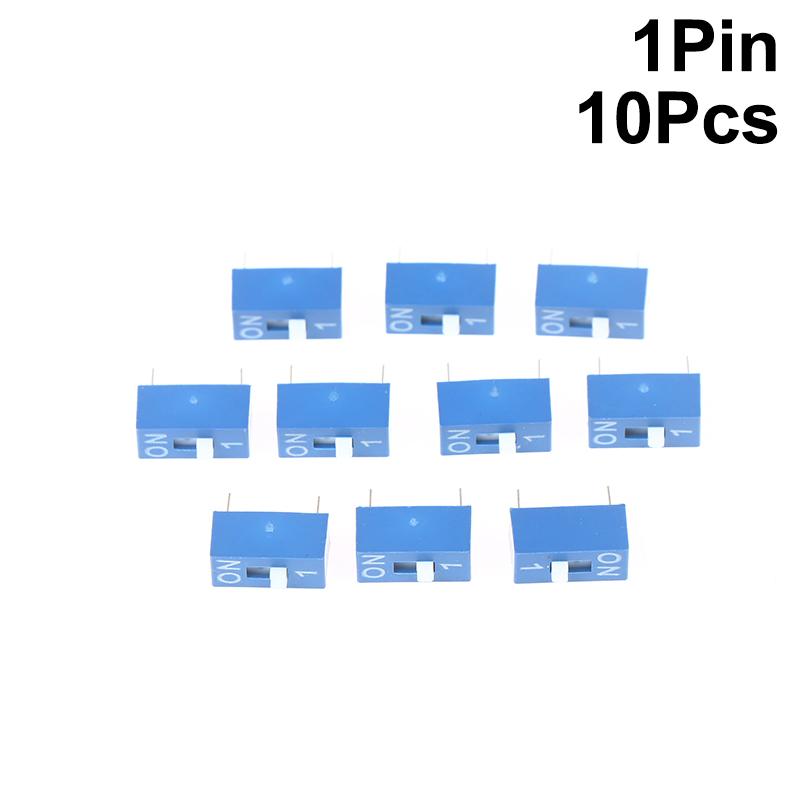 10Pcs Slide Type Switch Module 1 2 3 4 5 6 7 8 10Pin Dip Switch Kit 2.54Mm Toggle Switch Blue Snap Switches