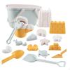 21pcs Beach Sand Toys, Castle Building Kit, Bucket and Shovels Set for Kids, 3-10 Years