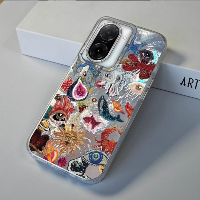 Retro Sun Planet Cocktail Women Case For Xiaomi Redmi Note 14 Pro 14C 13C 10 9A 9C 13 12 11 10S 9 8 Plus A5 A4 A3 A2 A1 Cover