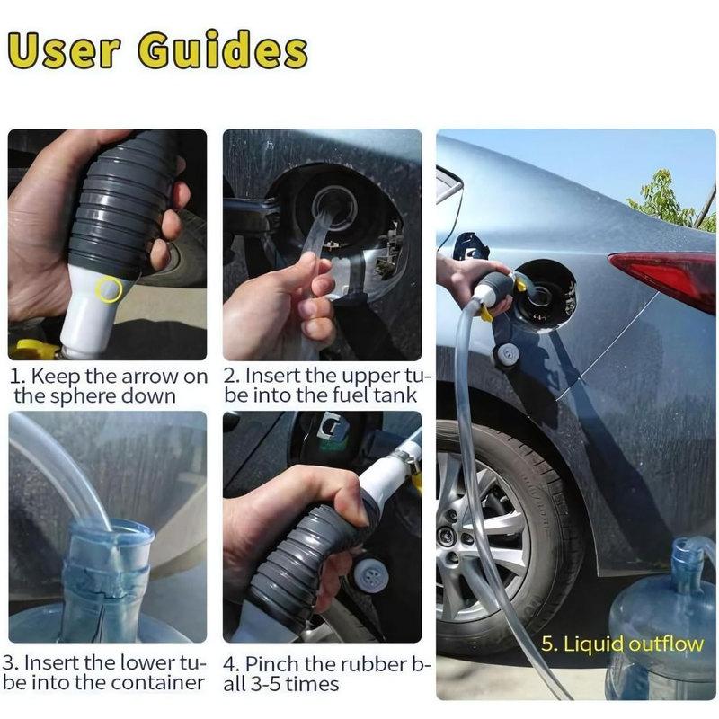 Multifunctional Petrol Pump for Liquid Vacuum Cleaner Hand Pump Transfer Fuel Pump Metal Hose Clamp Leakproof Oil Water Diesel