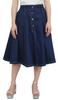 Women's Casual Designer Denim A-Line Skirt Elastic Waist With