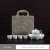 Tianqing Ru Kiln Travel Tea Set with Tea Tray Gift Box Business Gifts for Elder Leaders High-end Souvenirs
