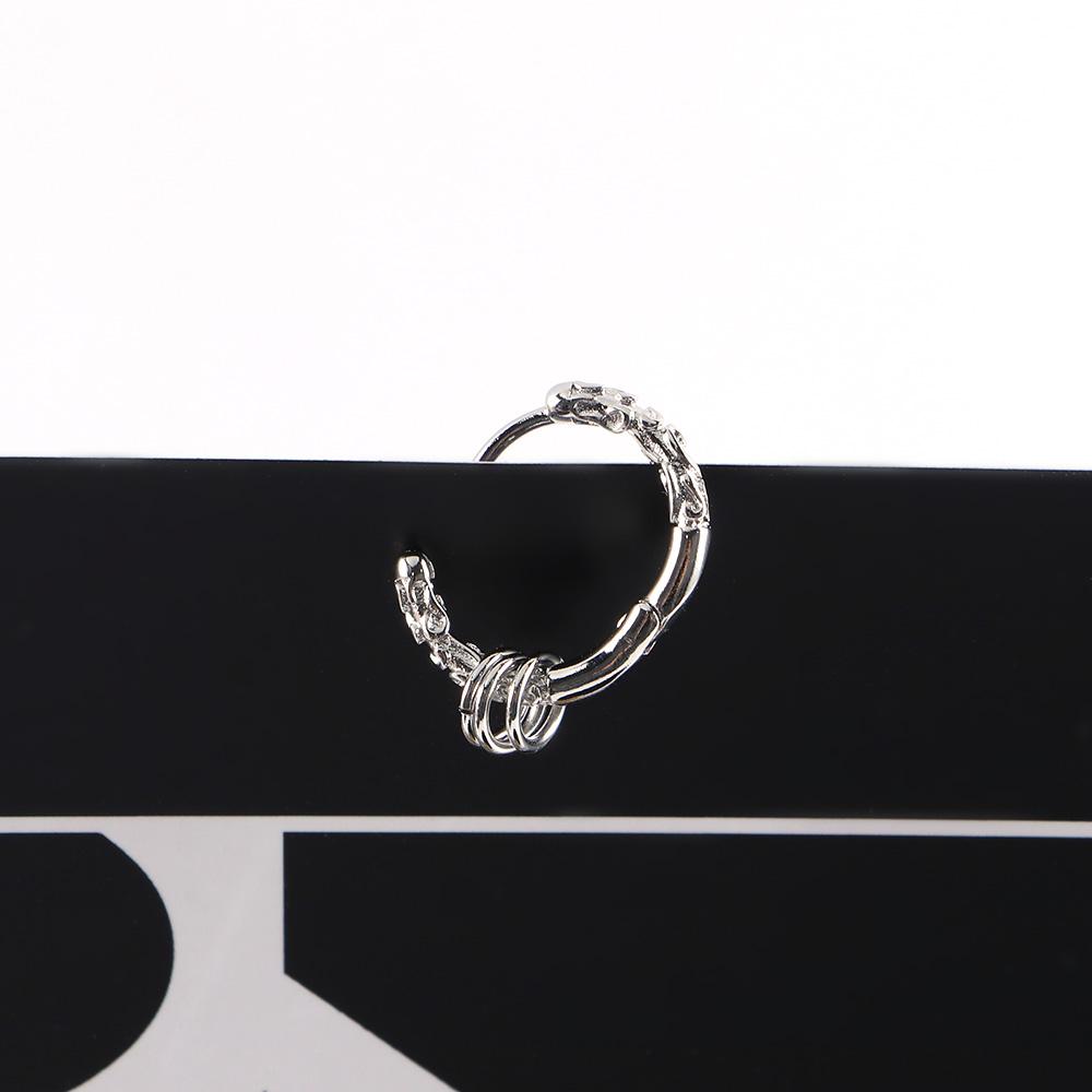 Silver Plated Copper Unisex Copper Ear Jewelry Men Earrings Stud Earrings Korean Hoop Earrings