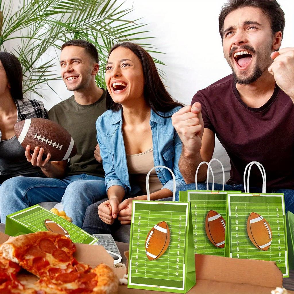 20 шт. подарочных пакетов для футбольной вечеринки, подарочные пакеты для футбола, пакеты для сладостей, подарочные пакеты для спортивной вечеринки на спортивную тематику, день рождения, подарочный пакет для вечеринки с ручками