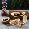Креативная деревянная посуда, одноразовые деревянные тарелки для суши, десертные тарелки, аксессуары для домашней кухни, деревянные тарелки и миски