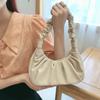 Small-flavored Bag for Women  New Solid Color Single Shoulder Strap Magnetic Buckle Pleated Armpit Dumpling Cloud Bag Handbag
