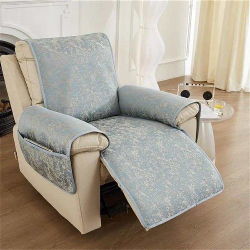 Recliner Sofa Cover Towel Armchair Case Sofa Mat Anti-Dust Non-Slip Lazy Boy Chair Cover Solid Color Universal Seat Cover