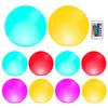 Boono Glowing Beach Balls, Ball Lights, 16 Colors, Ball Pool, Beach Ball, Night Pool, Garden Light (Set of 10 Glowing Beach Balls)