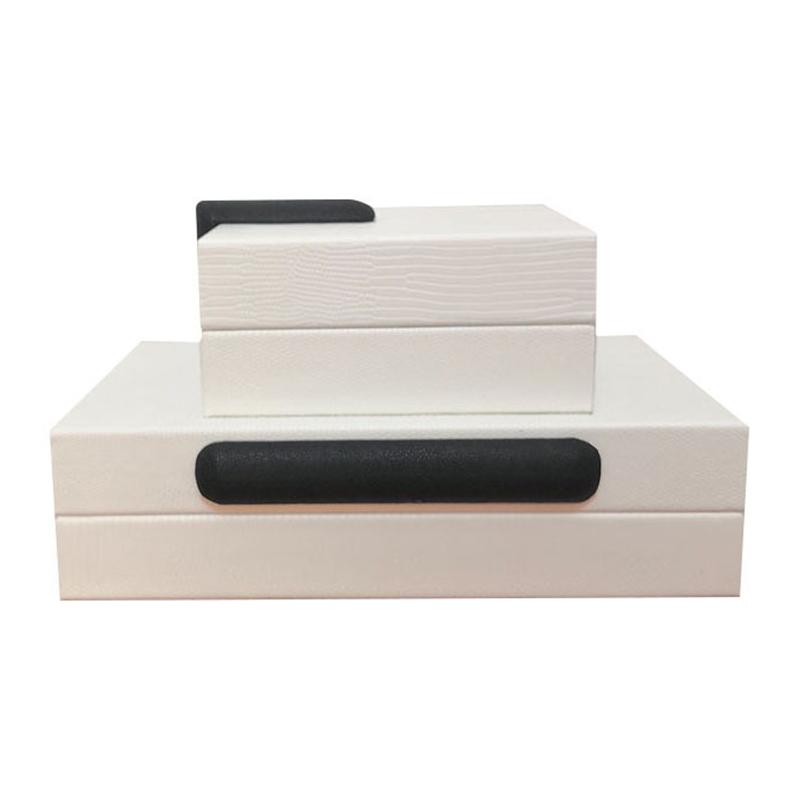 Шкатулка из скандинавской кожи для ювелирных изделий Модель комнаты Ящики для хранения Творческий роскошный орнамент Организация часов Дисплей Бусины Ювелирные аксессуары Упаковка