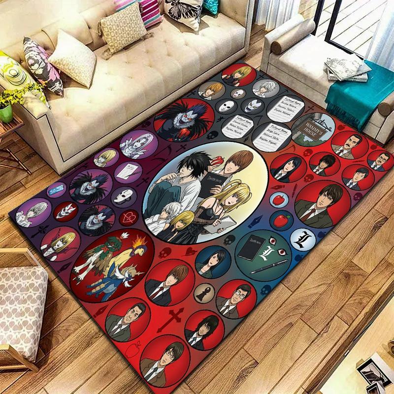 Death Note Carpet Rug For Living Room Bedroom Home Sofa Decoration Kids Play Nonslip Floor Mat