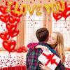 Набор из 27 золотых воздушных шаров в форме сердца с надписью «Я люблю тебя» и лепестками роз для украшения вечеринки в честь Дня святого Валентина, свадьбы, годовщины