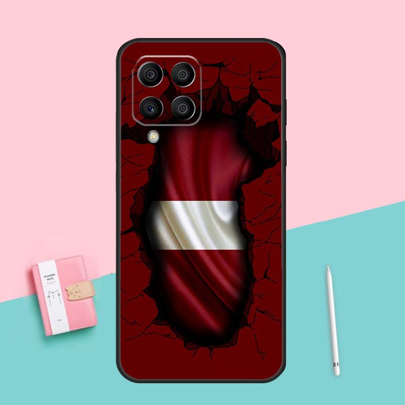 Флаг Латвии Для Samsung Galaxy M16 M31 M21 M33 M53 M13 M12 M32 M52 M11 M35 M55 M15 M14 M34 M54 M06 Чехол
