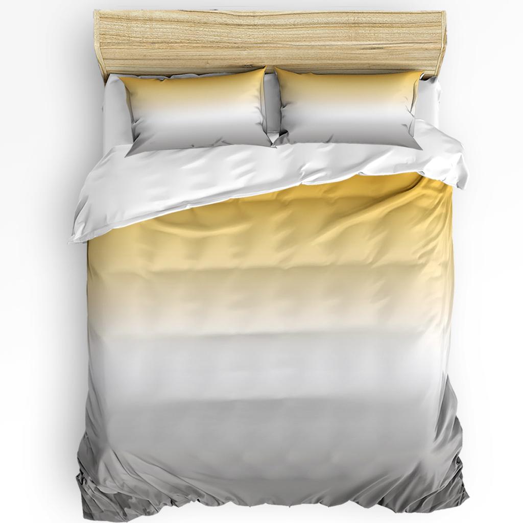 Градиентный серо-голубой пододеяльник, комплект постельного белья для кровати, домашний текстиль, пододеяльник, наволочки, комплект постельного белья для спальни, двуспальный комплект постельного белья, без простыни