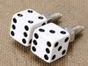 License Plate Bolt Dice (White) NB-AA113WH-MON