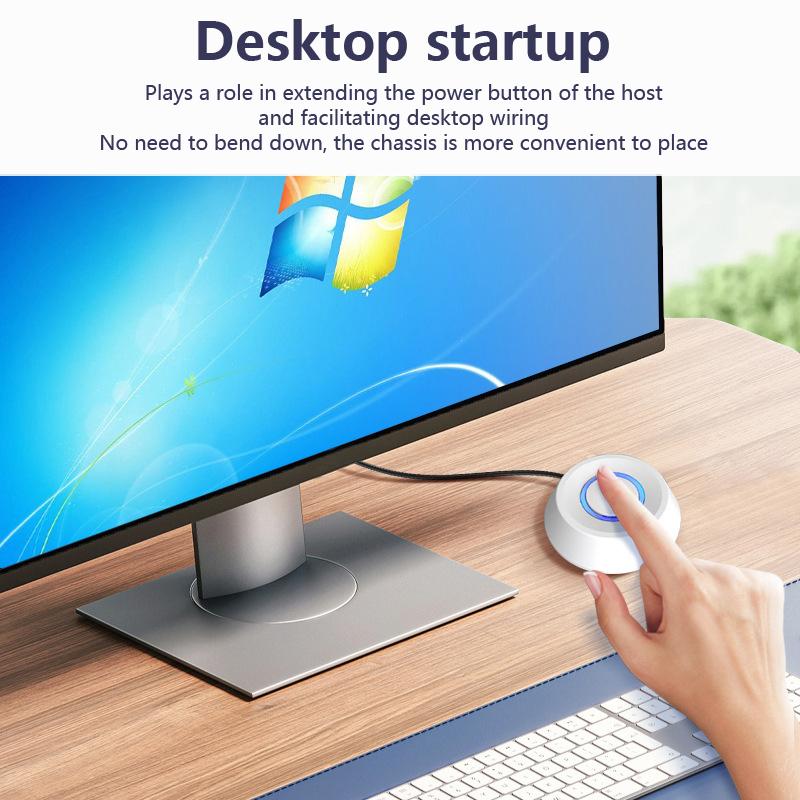 Многофункциональный 2-метровый светодиодный светильник, выключатель питания для настольного компьютера, материнская плата ПК, внешний пусковой выключатель, кнопка включения/выключения питания, удлинительный кабель