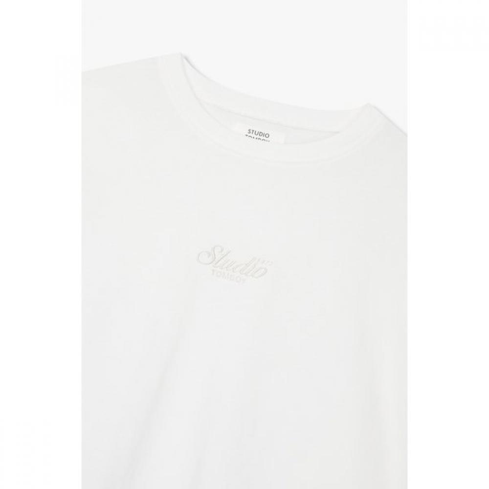 STudio Tomboy Logo Embroidery Round Long Sleeve T shirT 9176322978cT