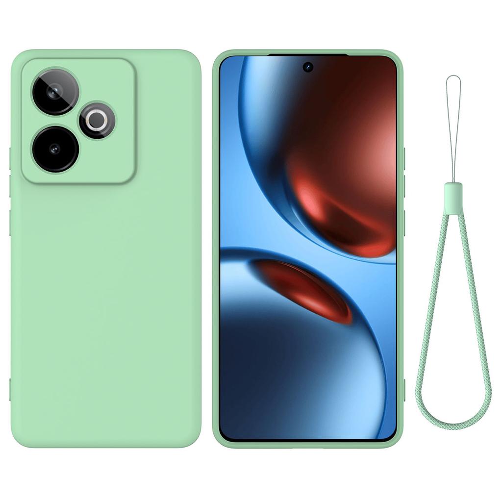 Для Realme GT 7T 5G/Realme GT 7 5G Чехол из жидкого силикона Задняя крышка телефона с ремешком для руки