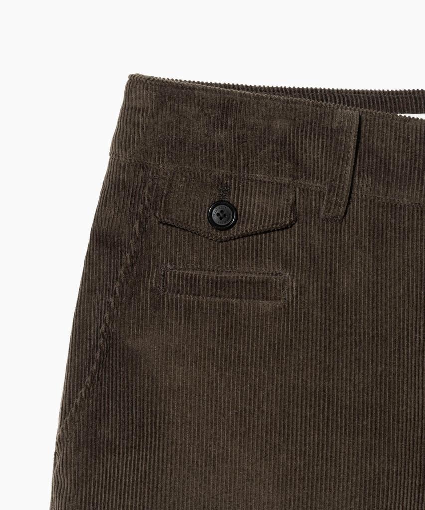 TTUDEMENT Corduroy Roll Up Pants Brown