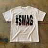 Футболка с текстом SWAG | Графическая футболка в стиле streetwear с хэштегом, смелая типографика