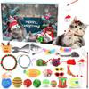 Christmas Advent Calendar Cat Toy Set, Christmas Countdown Toy 24pcs Cat Channel Teasing Stick Pet Cat Toy Set Tunnel Toy