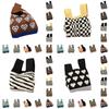 Durable Polyester Fabric Knitted Handheld Bag In 10 Colors For Women