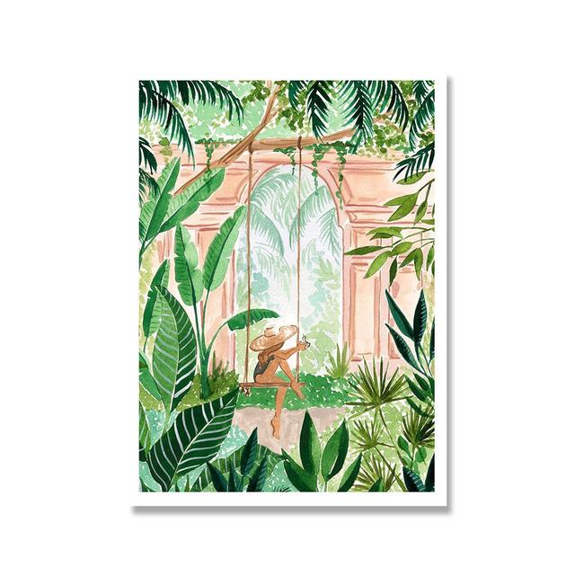 Дикий мир, природные тропические джунгли, качающиеся луга, настенная живопись на холсте, постер