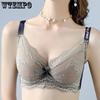 Thin Bra for Women Sexy Lace Gather Adjustable Plus Size D Cup Push Up Bra See Through Bralette Sensual Lingerie Fancy Underwear