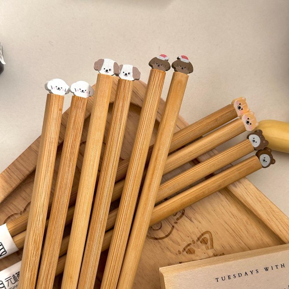 Мультяшная Собака Кошка Длинные Палочки для еды Животное Деревянные Палочки для лапши Нескользящая Посуда Палочки для хот-пота Кухонные инструменты