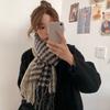 Ins Thousand Bird Plaid Scarf For Women In Autumn And Winter Versatile For Students Thickened Shawl For Warm Lovers