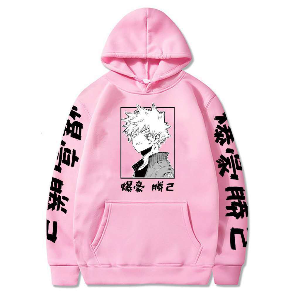 Толстовка Katsuki Bakugo для мужчин и женщин, толстовка с капюшоном My Hero Academia, толстовка с капюшоном и длинными рукавами, толстовка с капюшоном