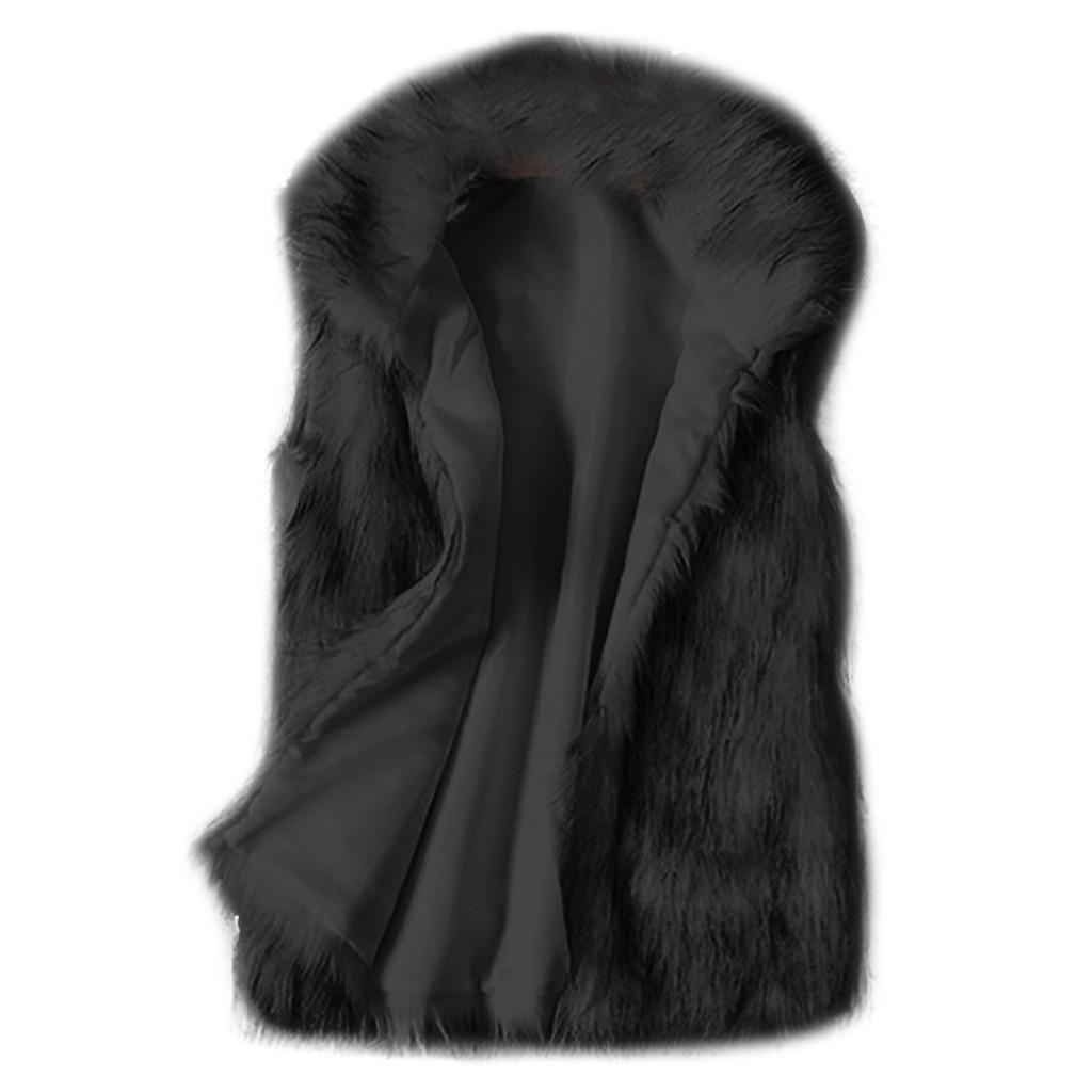 Women's Wool Vest Faux  Vest Stand Collar Faux  Vest Jacket