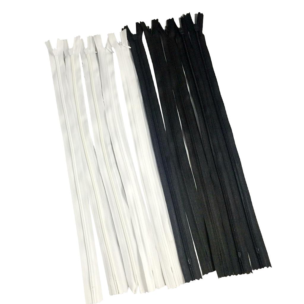 10 Pieces Invisible Nylon Closed End Zip Zippers for Sewing 0cm
