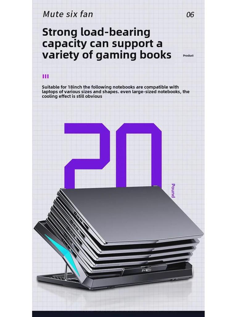 Gaming Laptop Cooling Stand: Foldable Radiator Bracket for Desktop Use