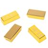 Plastic Fake Gold Bullion Simulated Golden Brick Fake Glittering Gold Bar Paperweight Door Stop Movie Prop Novelty Gift