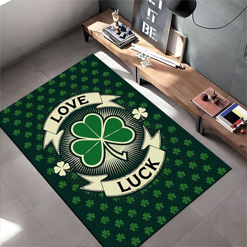 Love Luck Clover Pattern Carpet suitable as a non-slip mat for the living room or bedroom sofa