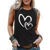 Love   Print Tank Top, Sleeveless Crew Neck Casual Top For Spring & Summer, Women's Clothing