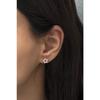 925 Sterling Silver Rose Zircon Stone Star Earring