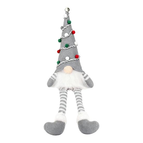 Светящийся Рождественский Гном Ручной Работы Плюшевый Скандинавский Шведский Томте Светящийся Санта Эльф Игрушка для Зимнего Настольного Декора Многоярусного Подноса Внутренний Рождественский Декор