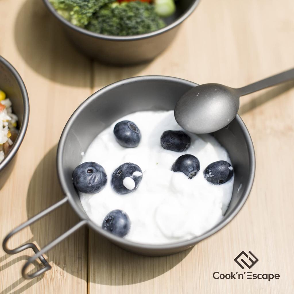 Легкие титановые столовые приборы и ложка для горных катастроф, деловые поездки, набор COOK'N'ESCAPE, прочные, палочки для еды, вилка, кемпинг, скалолазание,