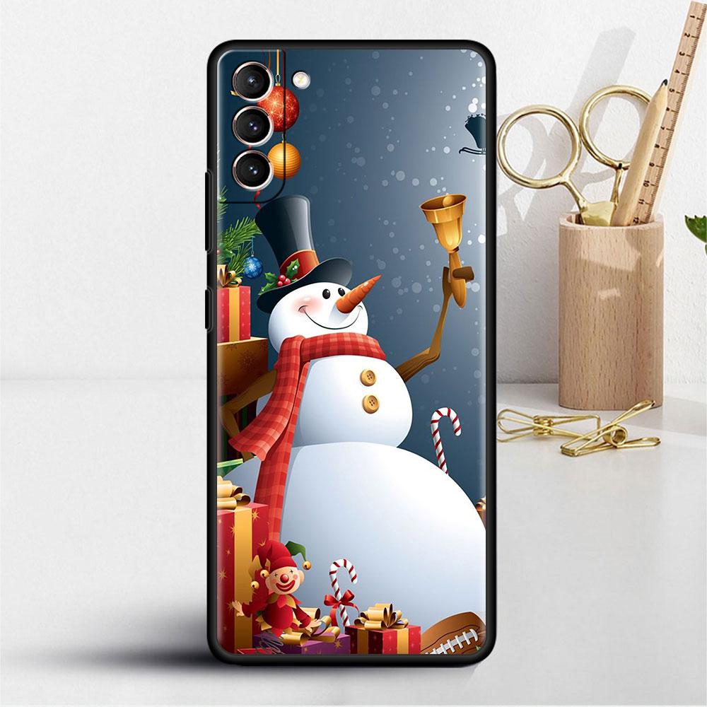 Мультяшный снеговик Рождественский мягкий чехол для Samsung Galaxy S22 S20 FE S21 S10 S9 Plus S8 Note 20 Ultra 10 Lite чехол для телефона
