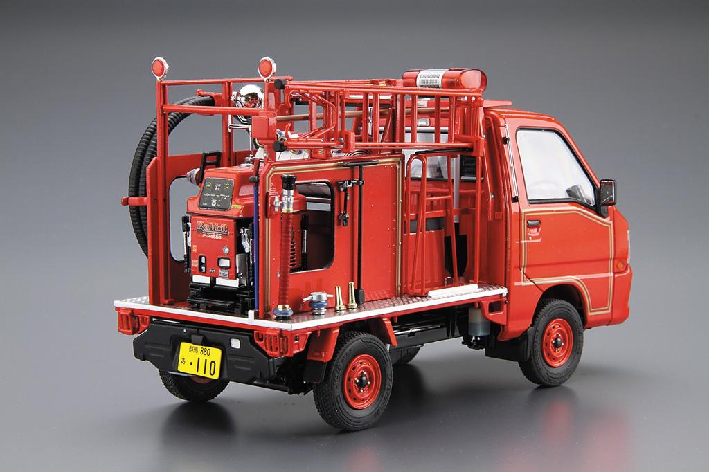 Aoshima Bunka Kyozaisha (AOSHIMA) Aoshima Bunka Kyozai The Model Car Series 50 Subaru TT2 Sambar Fire Truck Subaru Oizumi Factory Package 2008