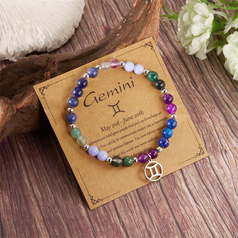 Constellation Stone Jewelry Bracelet For Women With Copper And Glass Beads For Travel