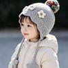 Windproof Baby Earflap Hat Thick Knitted Children Cap Comfort Toddler Bonnet  Daily