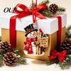 Creative Stocking Stuffer Holder Christmas Money Ornament for Tree, Acrylic Cash Gift Decoration with Red Notes Ribbon, Surprise Holiday Hanging