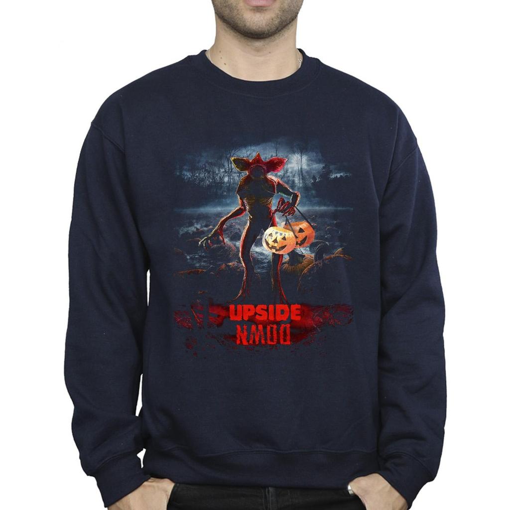 Netflix Mens Stranger Things Pumpkin Upside Down Sweatshirt