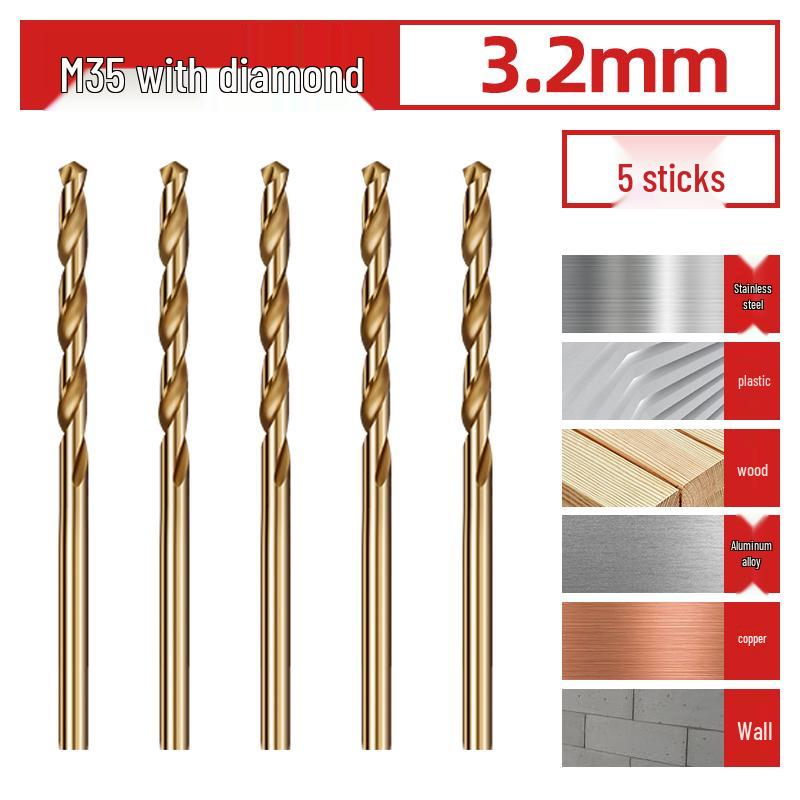 Спиральное сверло из высокотвердой нержавеющей стали 304 с кобальтовым покрытием